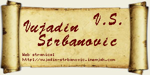 Vujadin Štrbanović vizit kartica